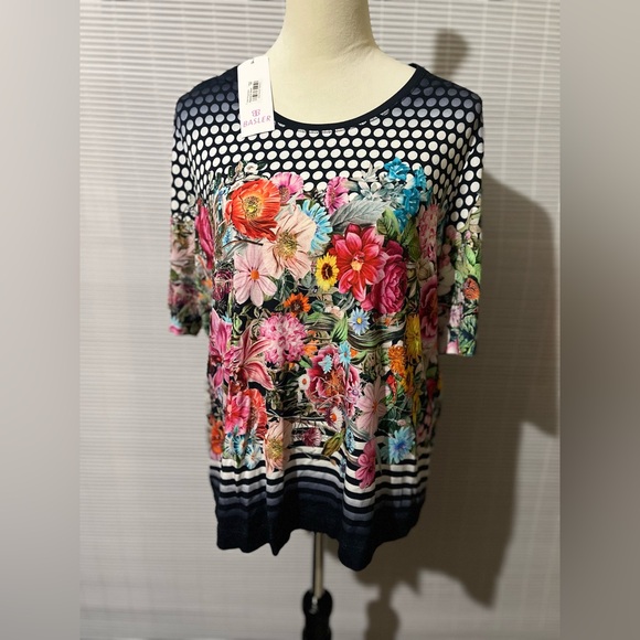 Basler short sleeve colorful top